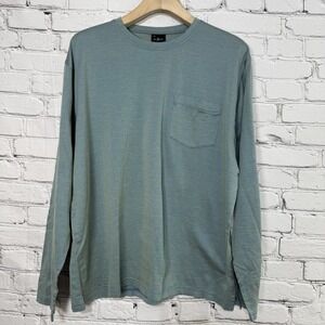 Vintage Ted Lapidus Paris Men's Shirt XL Crewneck Long Sleeve Textured Space Dye